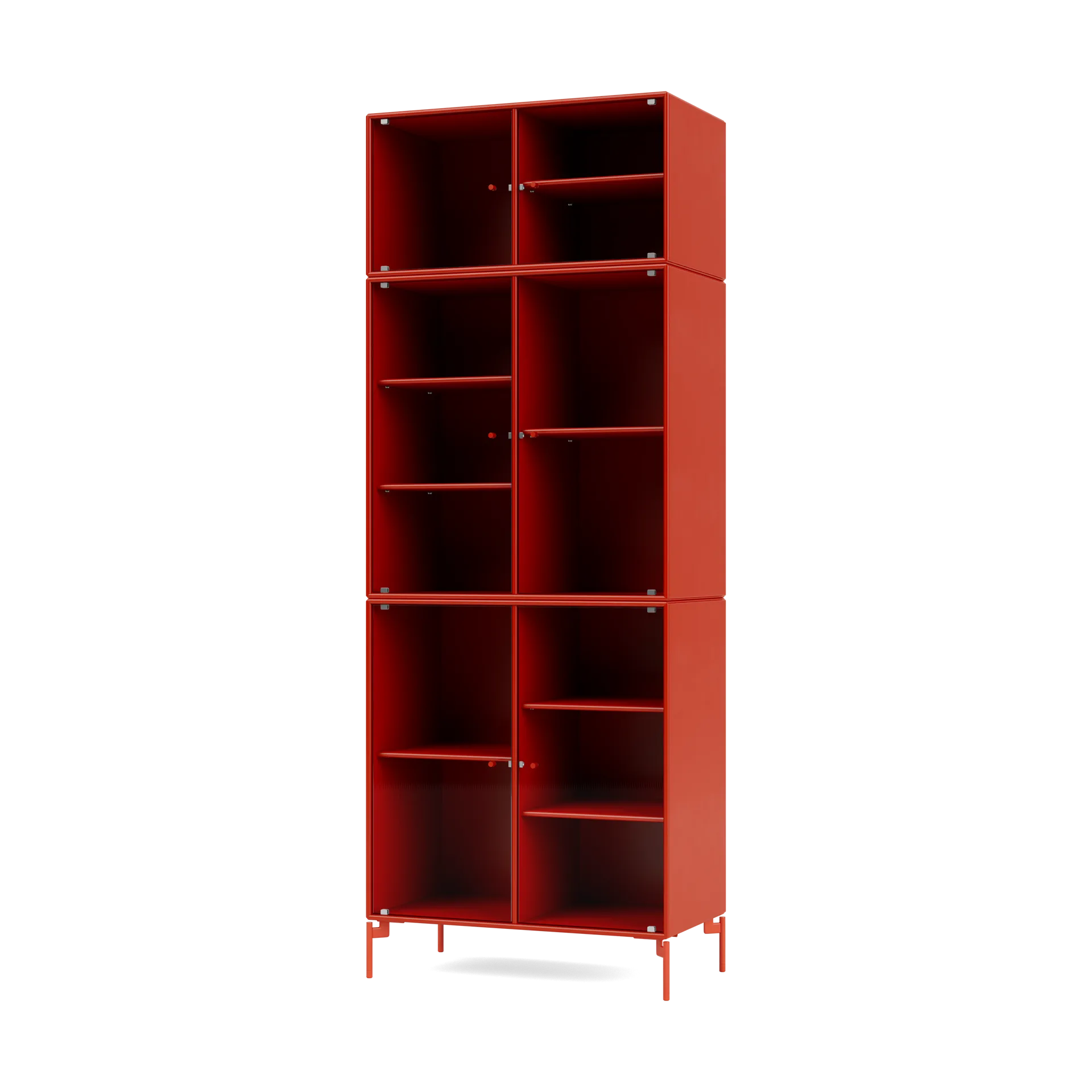 Ripple IV display cabinet 69.6x187.2x38 cm, Rosehip-legs rosehip Montana