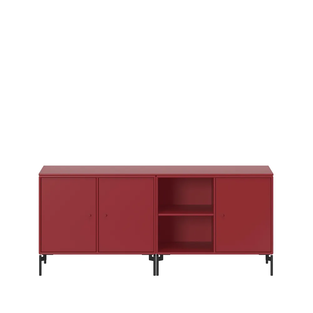Save side table, Beetroot 165, black lacquered leg Montana