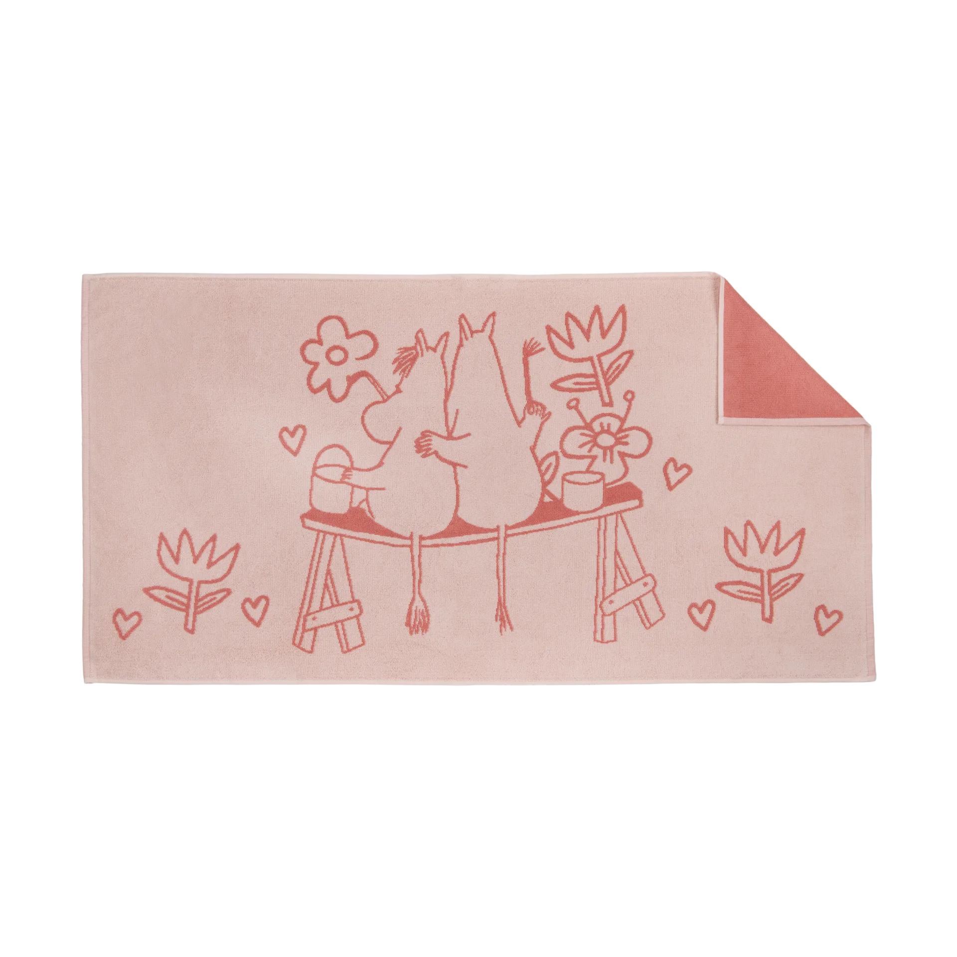 Moomin bath towel 70x140 cm, Love pink Moomin Arabia
