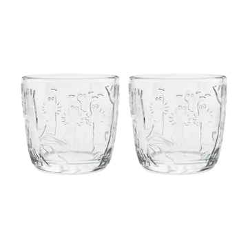 Moomin drinking glass 28 cl 2-pack - Clear - Moomin Arabia