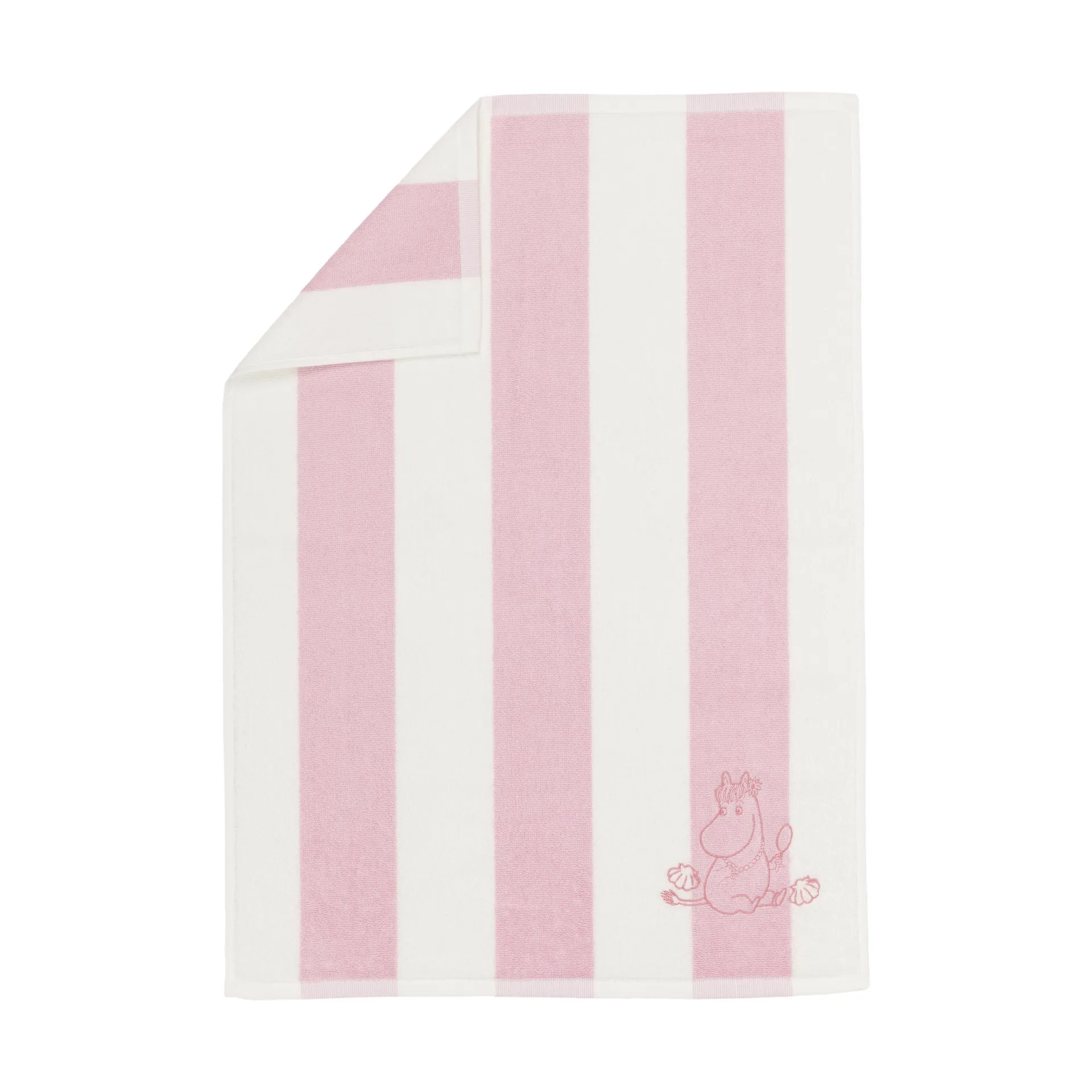 Moomin hand towel 50x70 cm, Seashell pink-white Moomin Arabia