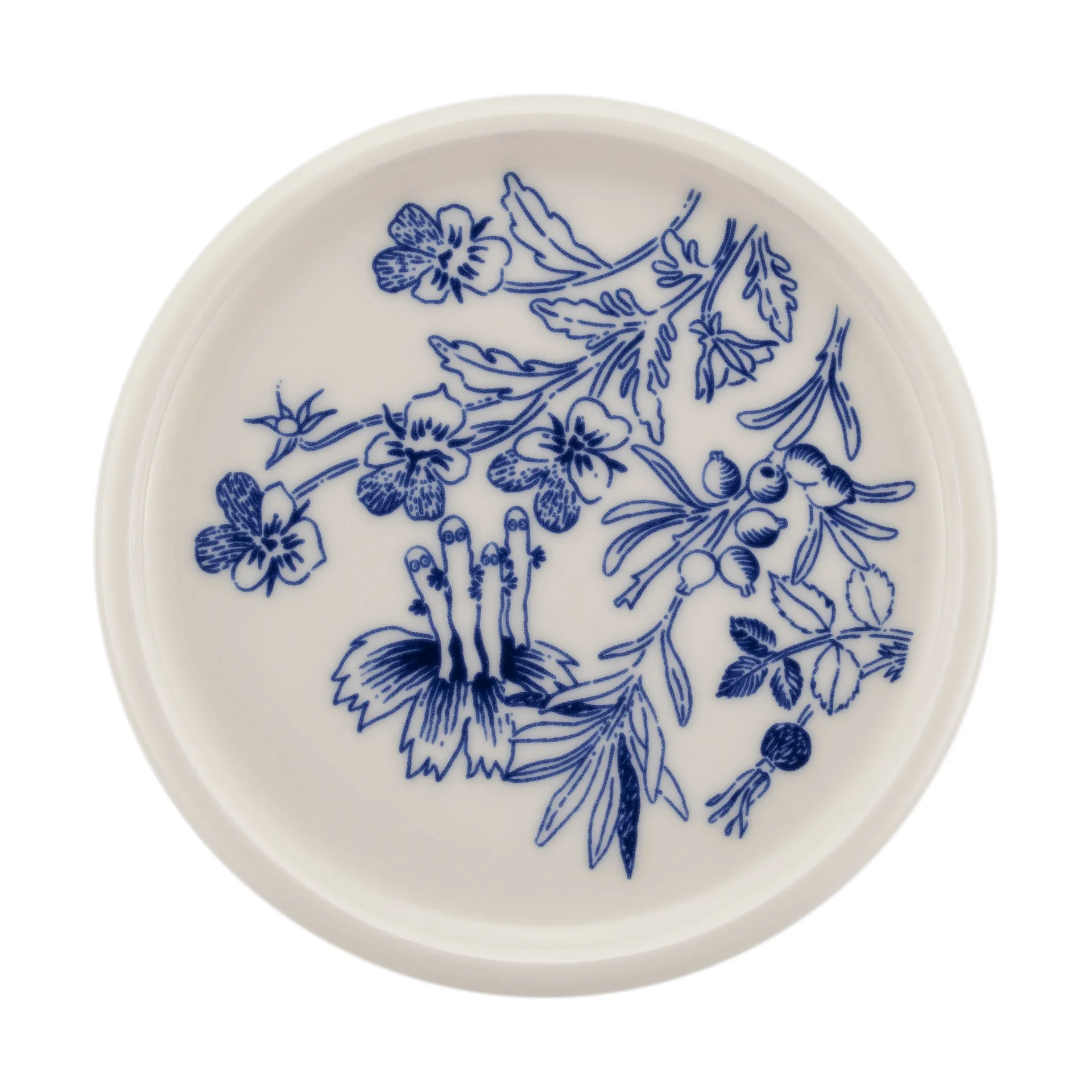 Moomin Haru mini plate 12 cm, Blue-white Moomin Arabia