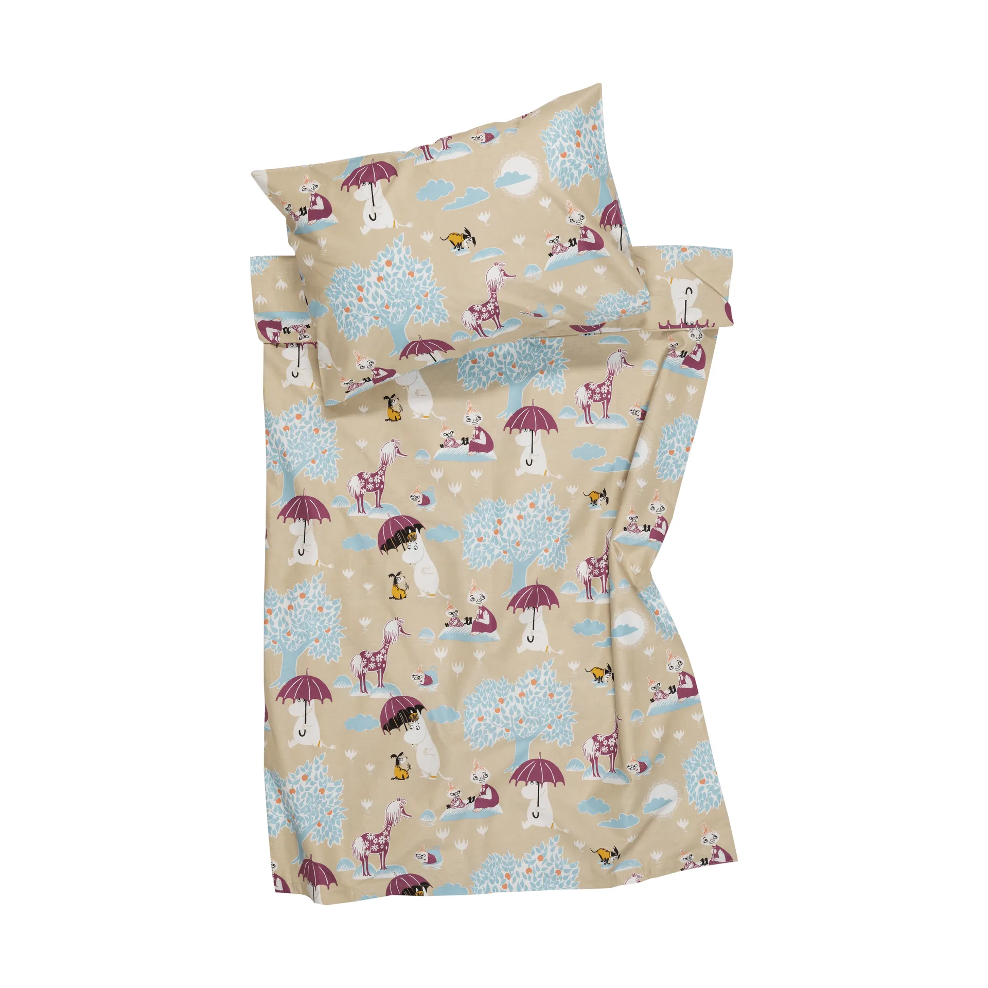 Mumin bedding set, Under the umbrella GOTS, 85x125 cm Moomin Arabia