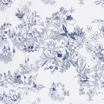 Mumin Haru bedding set - Blue, 150x210 cm - Moomin Arabia
