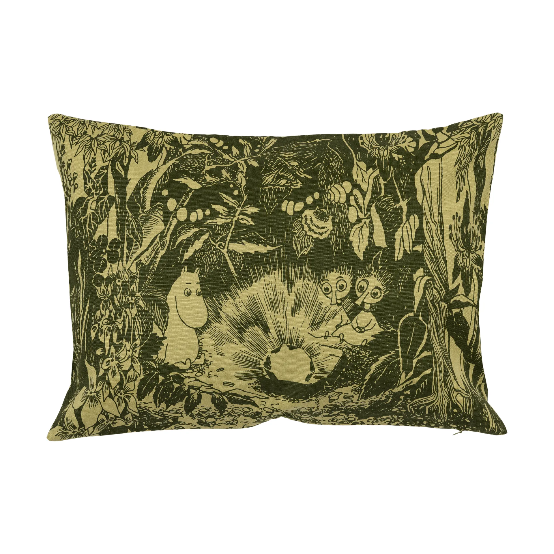 Mystic Forest Moomin cushion cover, Green, 40x58 cm Moomin Arabia