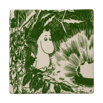 Mystikens skog Mumin coasters - Green, 10x10 cm, 2-pack - Moomin Arabia