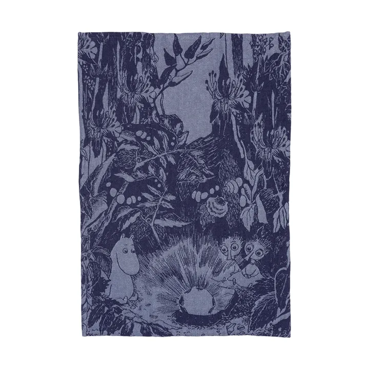 Mystikens skog Mumin kitchen towel - Blue, 45x66 cm - Moomin Arabia