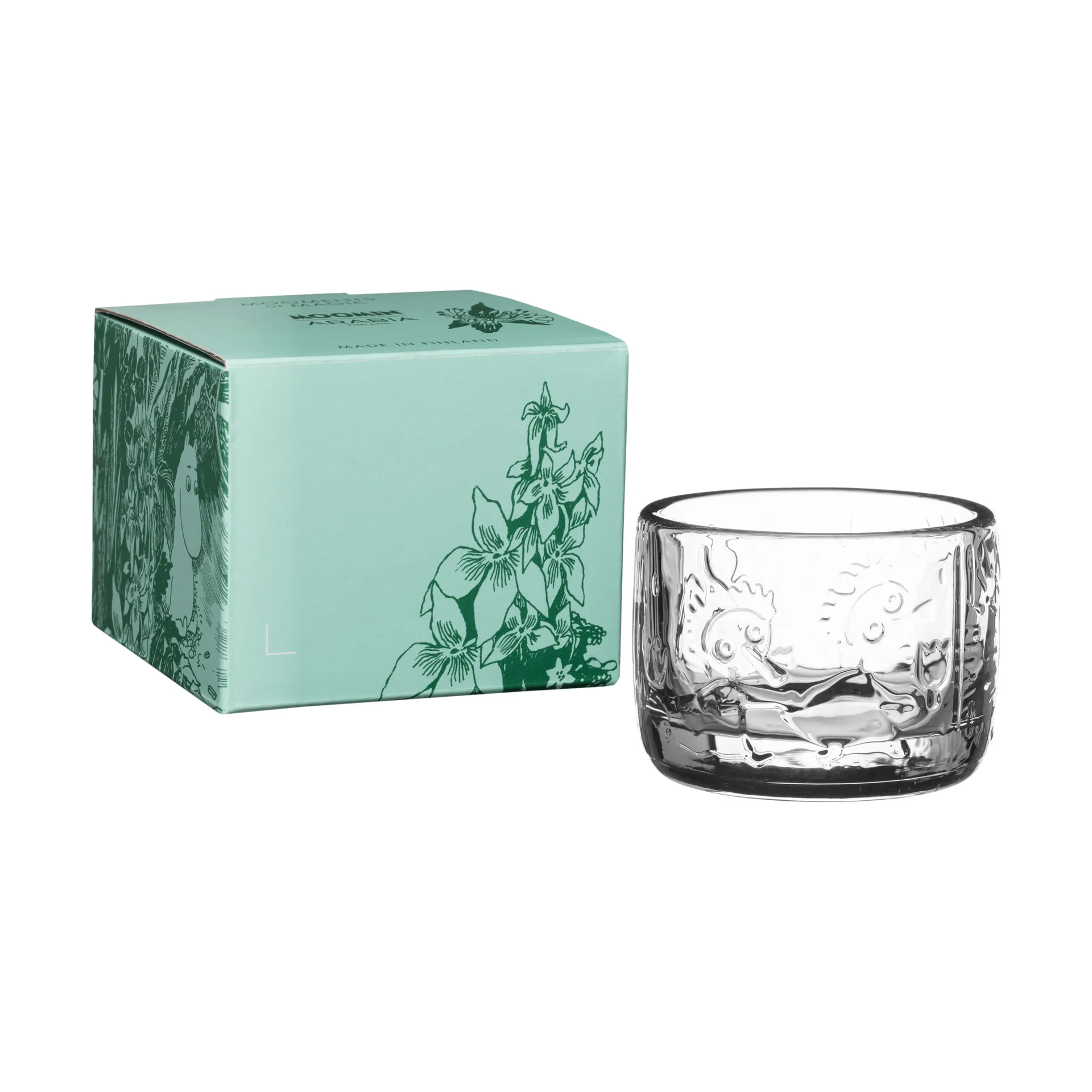 Mystikens skog Mumin tealight holder, Clear, Ø5.8 cm Moomin Arabia
