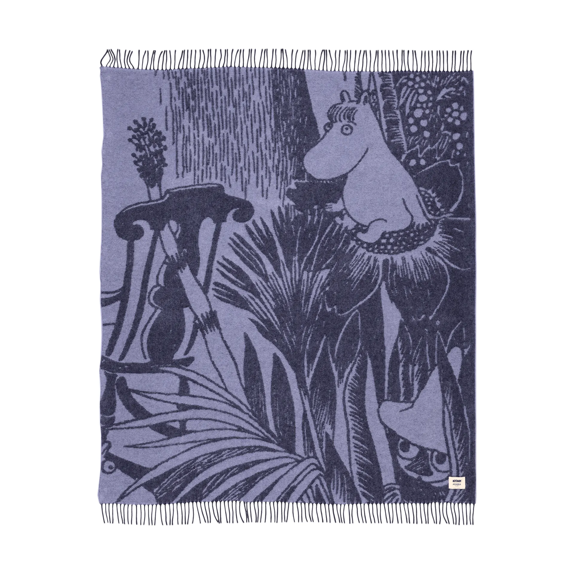 Mystikens skog Mumin wool blanket, Blue, 130x170 cm Moomin Arabia