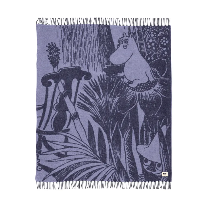 Mystikens skog Mumin wool blanket - Blue, 130x170 cm - Moomin Arabia