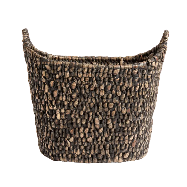 Basha basket Ø42 cm - Water hyacinth-black - MUUBS
