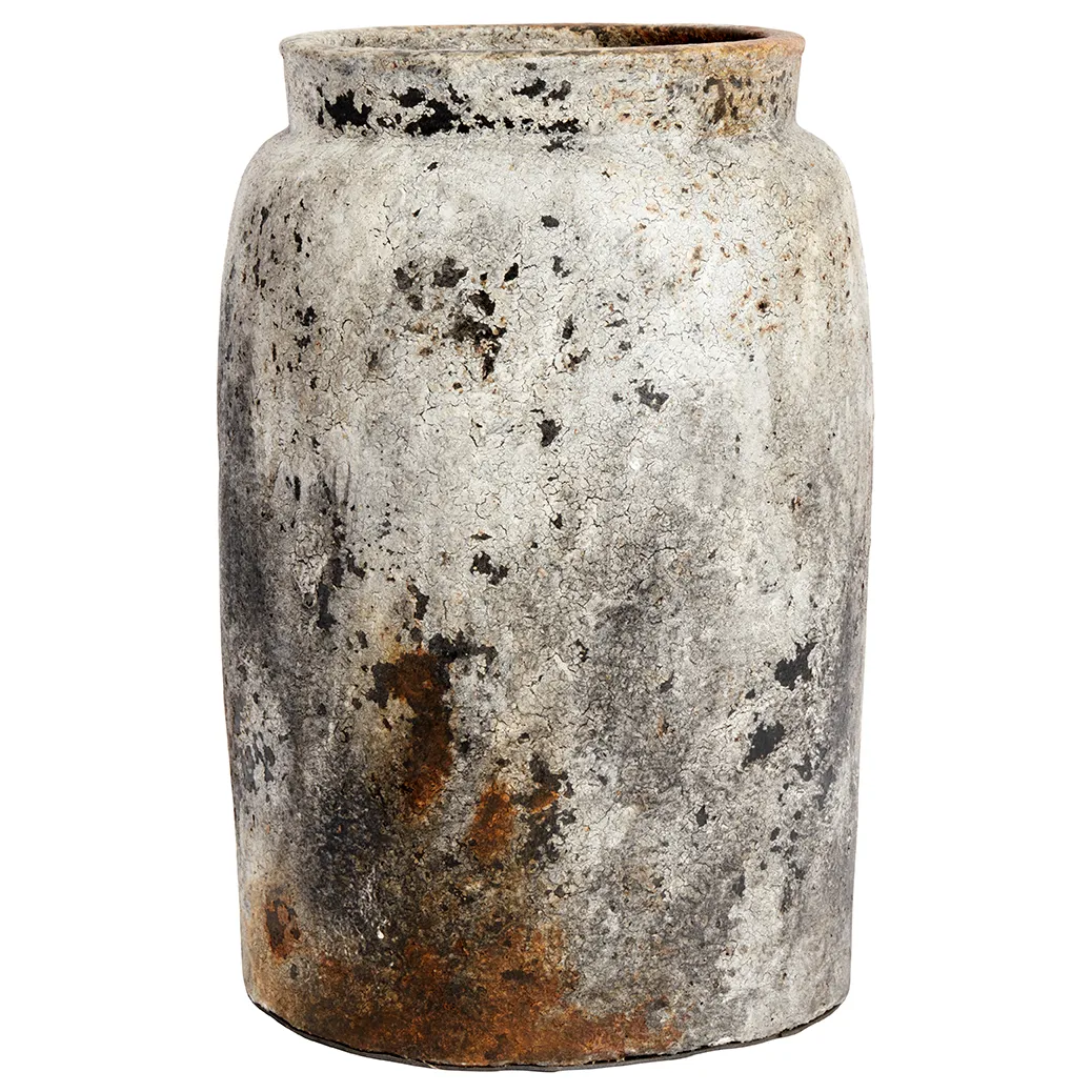 Echo flower pot h40 cm Ø26 cm, Rust-grey MUUBS