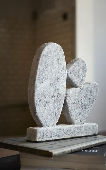 Luna sculpture - Grey, 12x3x21.5 cm - MUUBS