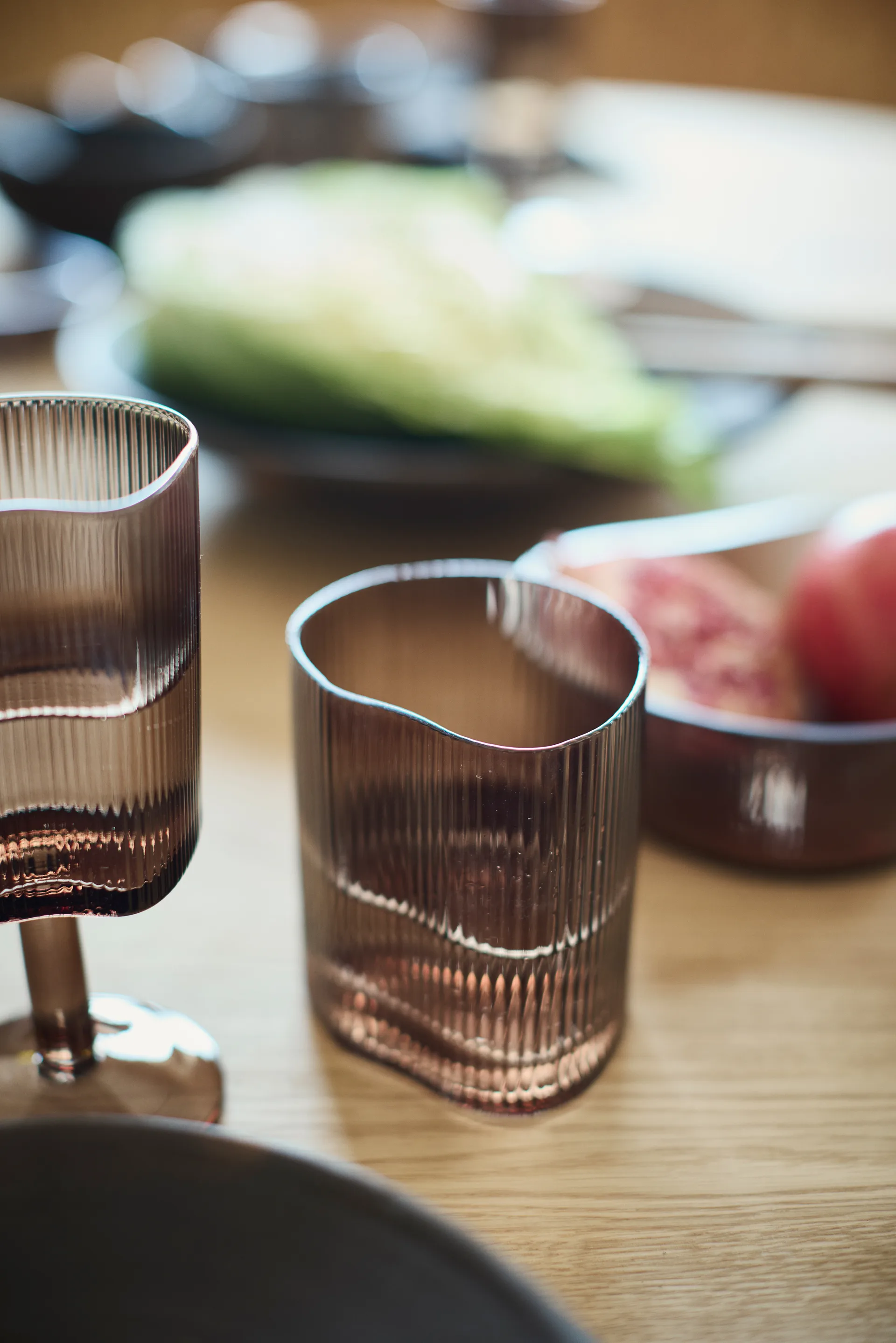 Ripe white wine glass 21 cl, Smoked brown MUUBS