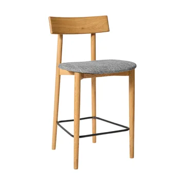 Tetra bar stool - Concrete-colored fabric–natural oiled oak - MUUBS