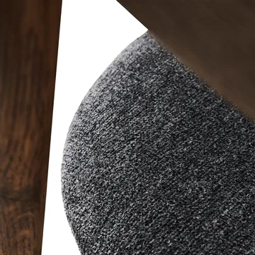 Tetra chair with padded seat - Granite coloured fabric-dark oiled oak - MUUBS