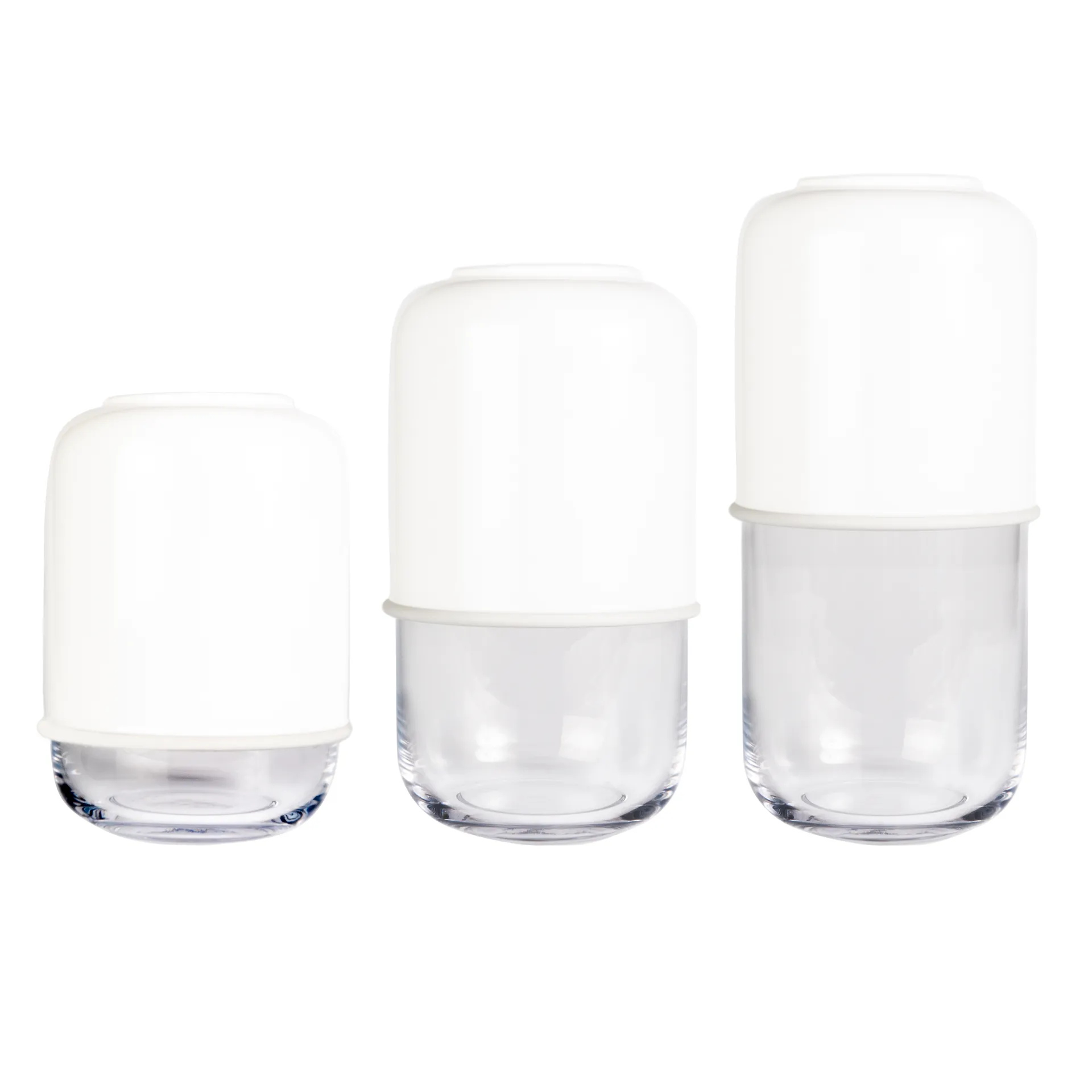 Capsule adjustable vase 18-28 cm, marine blue-clear Muurla