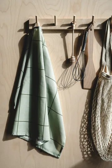 Checks & Stripes kitchen towel 50x70 cm - Green - Muurla