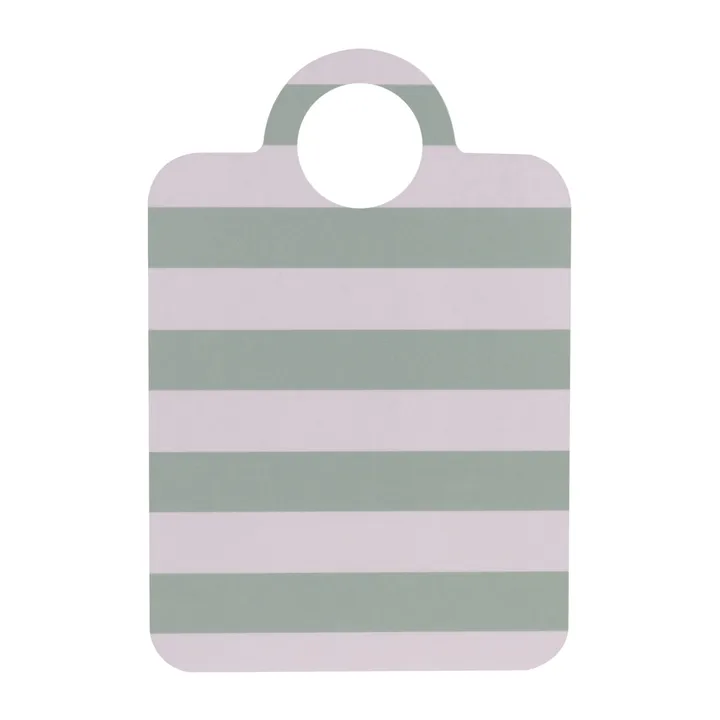 Checks & Stripes tray 21x31 cm - Mint-blue - Muurla