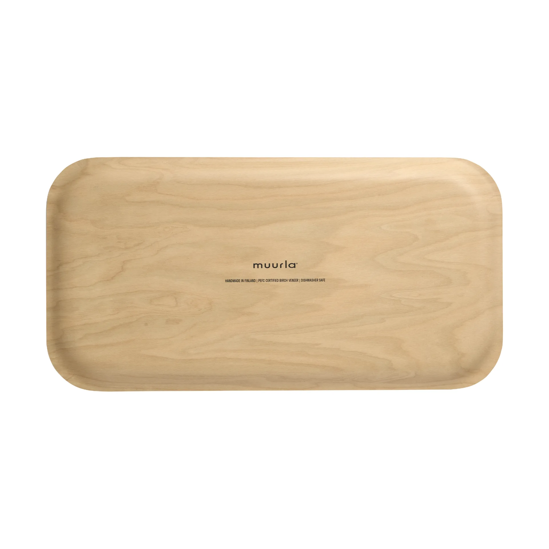 Checks & Stripes tray 22x43 cm, Brown Muurla