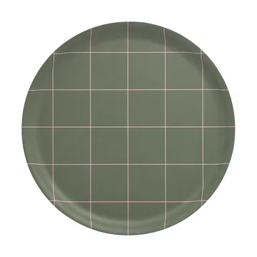 Checks & Stripes tray Ø35 cm - Olive - Muurla