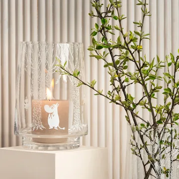 In the Woods lantern/vase 20 cm - clear-white - Muurla