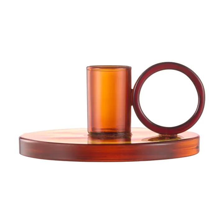 Loop candle holder Ø11 cm - Amber - Muurla