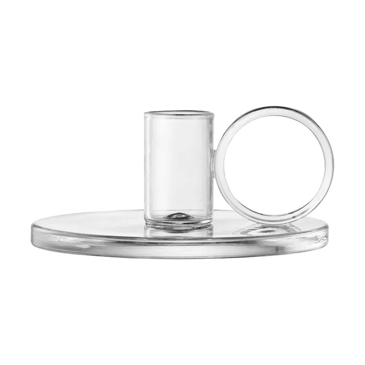 Loop candle holder Ø11 cm - Clear - Muurla