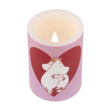 Moomin block candle LED 10 cm - Heart - Muurla