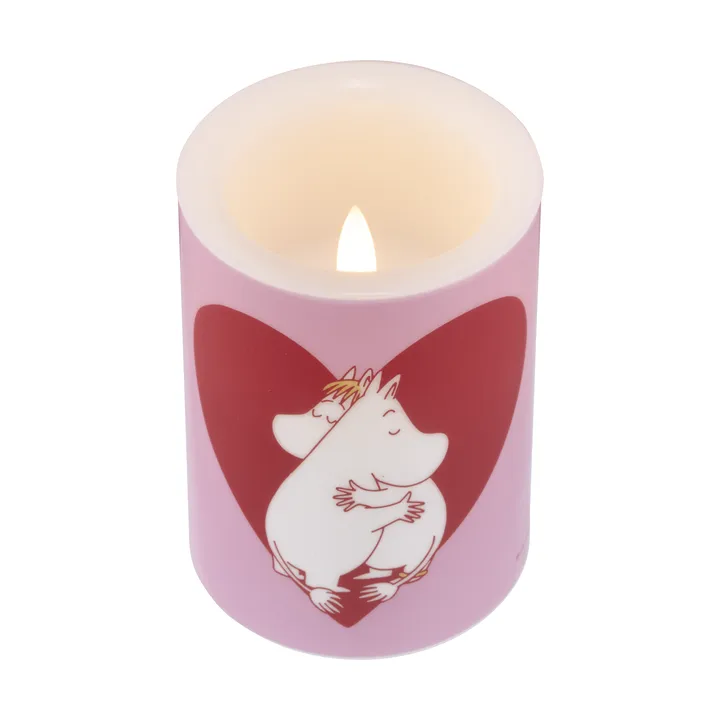 Moomin block candle LED 10 cm - Heart - Muurla