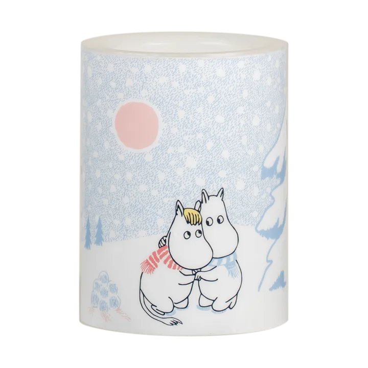 Moomin block candle LED 10 cm - Let it snow - Muurla