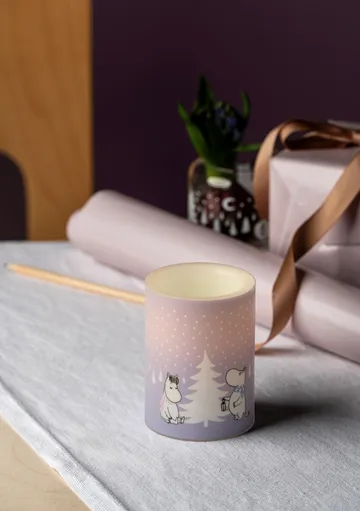 Moomin block candle LED 10 cm - Snowfall - Muurla