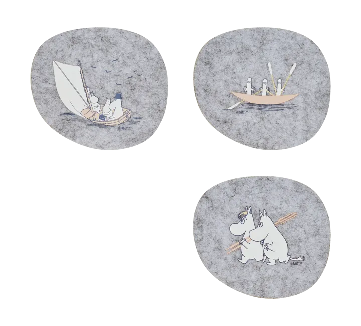Moomin coaster 9.5x11 cm 4 pieces - Sailors - Muurla