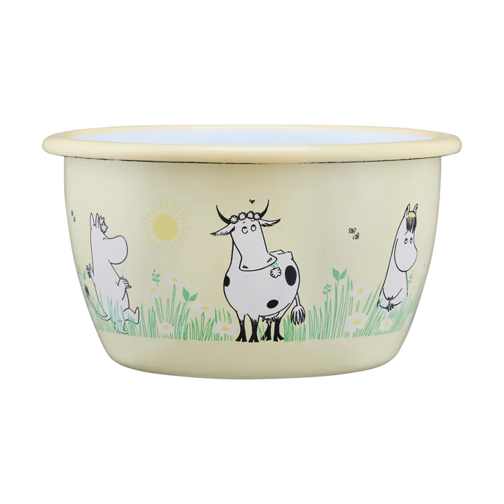 Moomin enamel bowl 30 cl - Meadow - Muurla