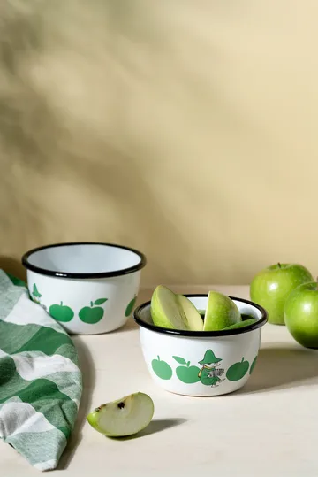 Moomin enamel bowl 60 cl - Joyfull Apples - Muurla