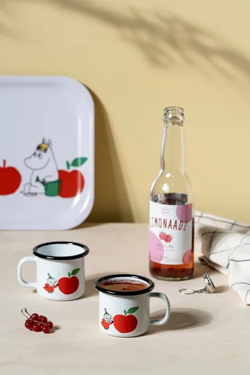 Moomin enamel mug 1.5 dl - Joyfull Apples - Muurla