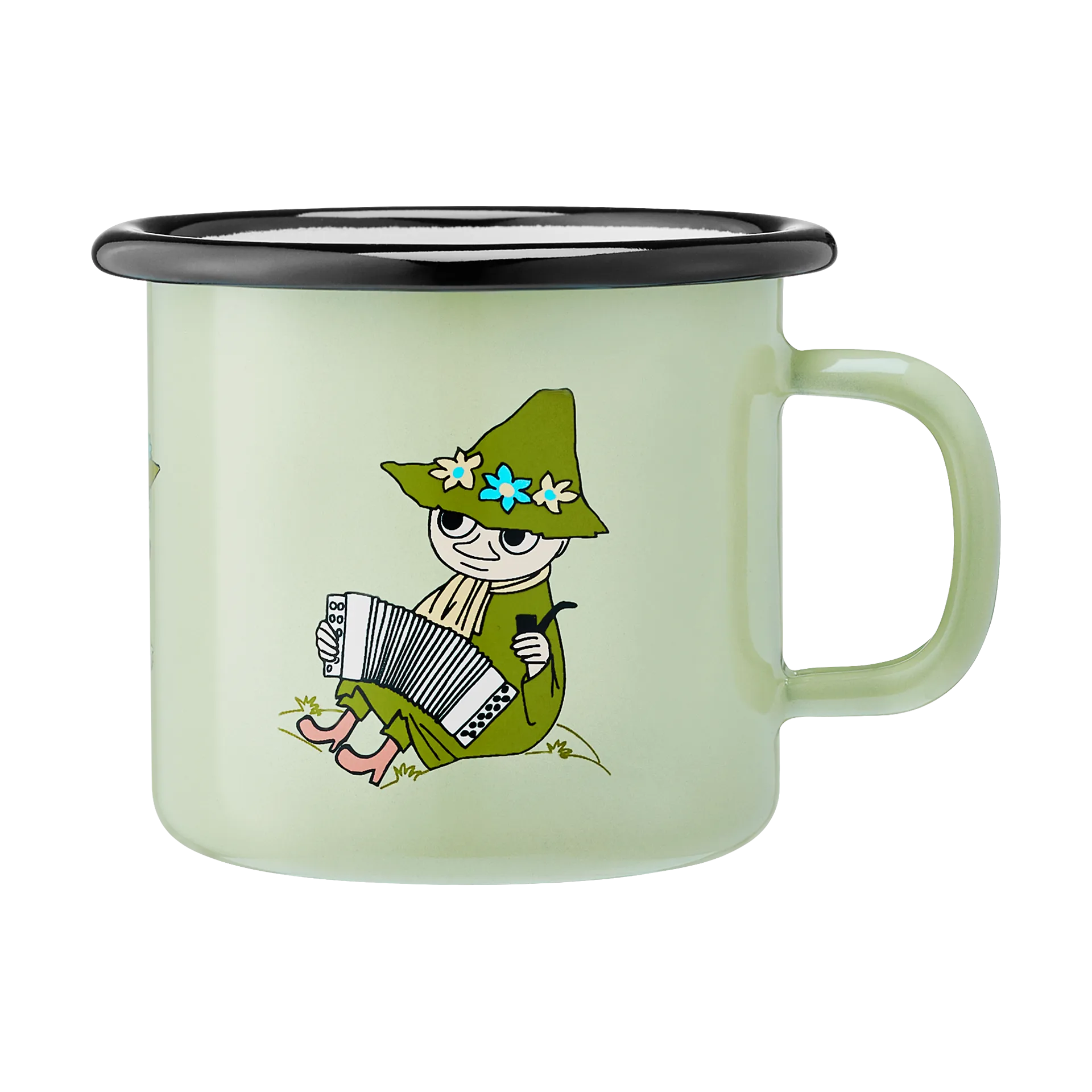 Moomin enamel mug 2.5 dl, Snufkin Muurla