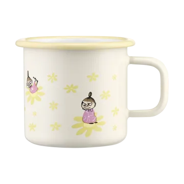 Moomin enamel mug 37 cl - Flowers - Muurla