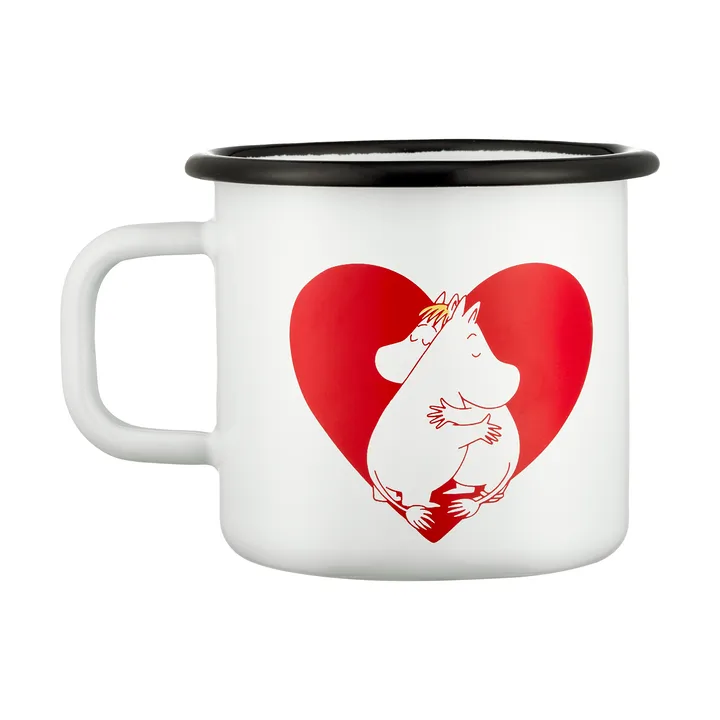 Moomin enamel mug 37 cl - Heart - Muurla