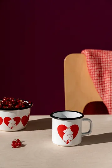 Moomin enamel mug 37 cl - Heart - Muurla