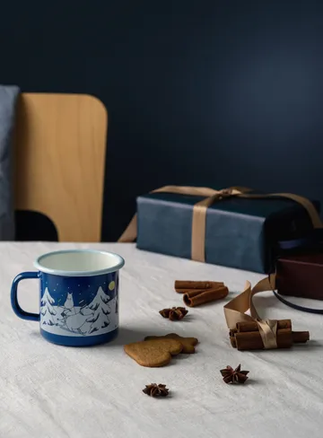 Moomin enamel mug 37 cl - Starry night - Muurla
