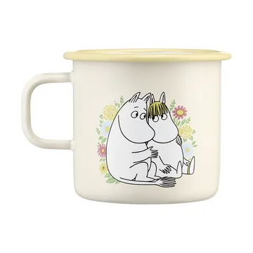 Moomin enamel mug 550 ml - Flowers - Muurla