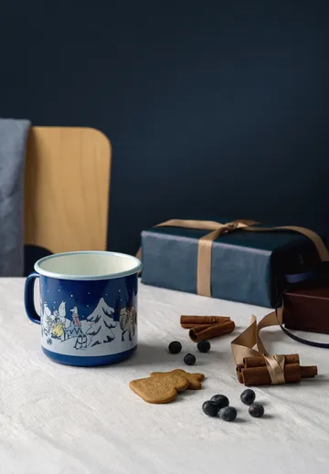 Moomin enamel mug 80 cl - Starry night - Muurla