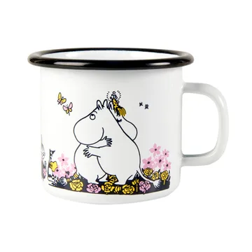 Moomin enamel mug hugs 25 cl - white - Muurla