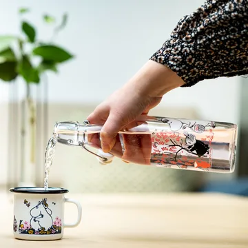 Moomin glass bottle 0.5 l - Berries - Muurla