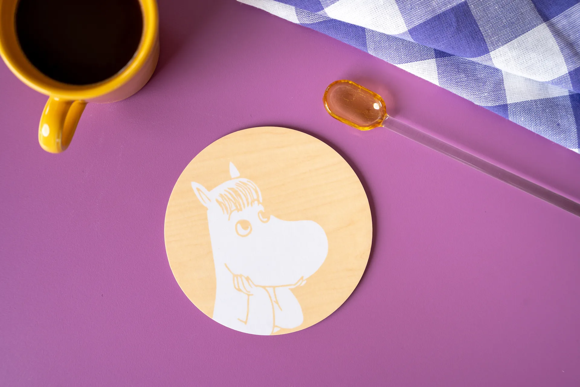 Moomin glass coaster Ø10 cm, Snorkmaiden Muurla