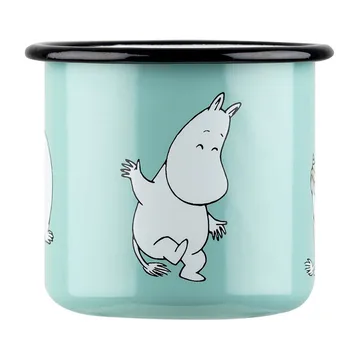 Moomin Retro enamel mug 37 cl - Mint - Muurla