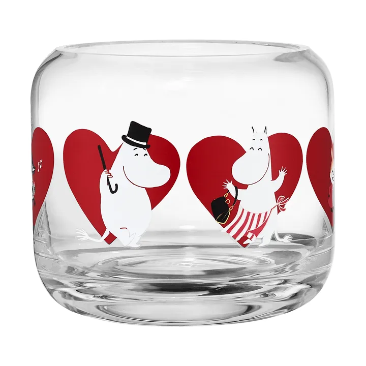 Moomin tealight holder Ø9x8 cm - Heart - Muurla