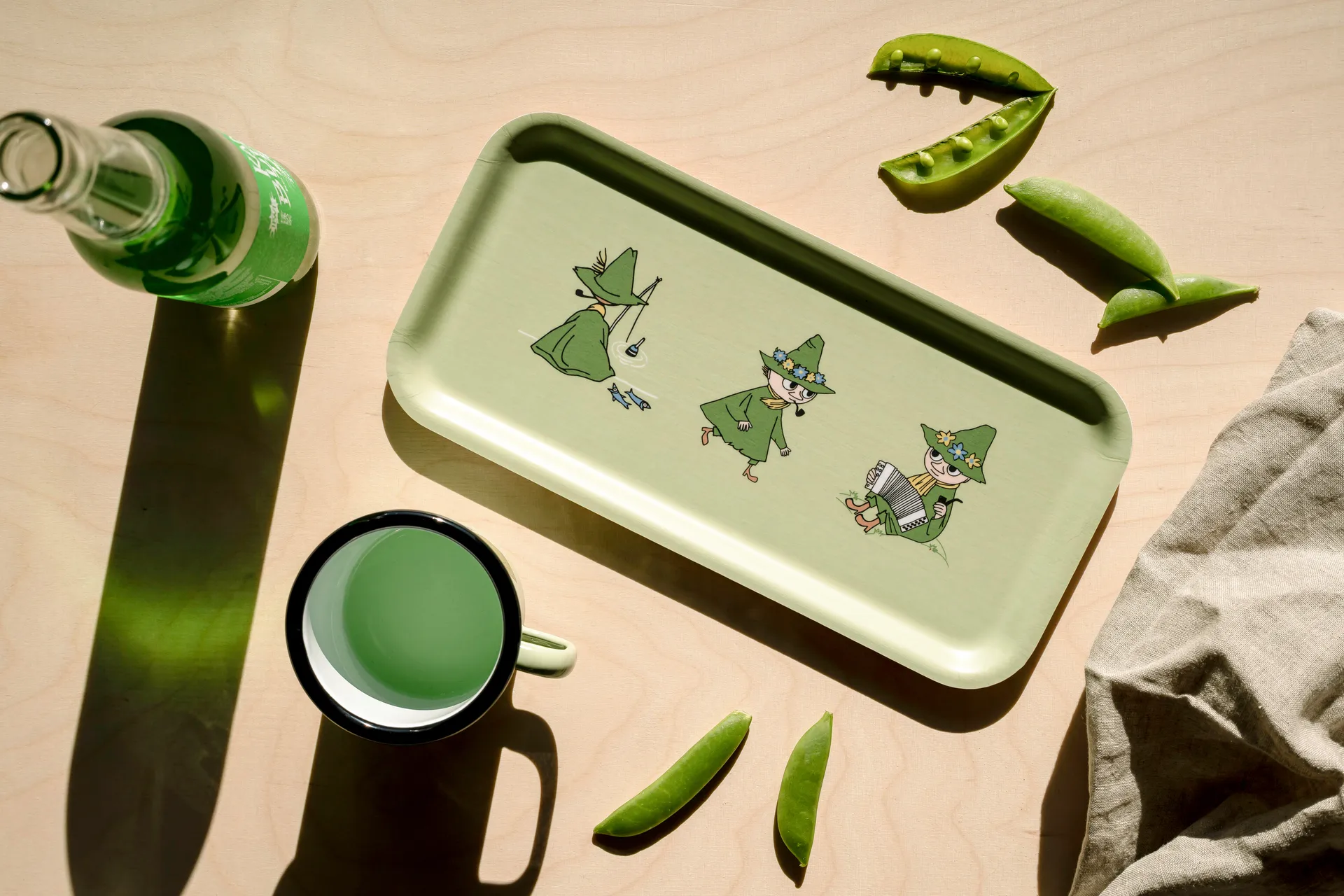 Moomin tray 13x27 cm, Retro Snufkin Muurla