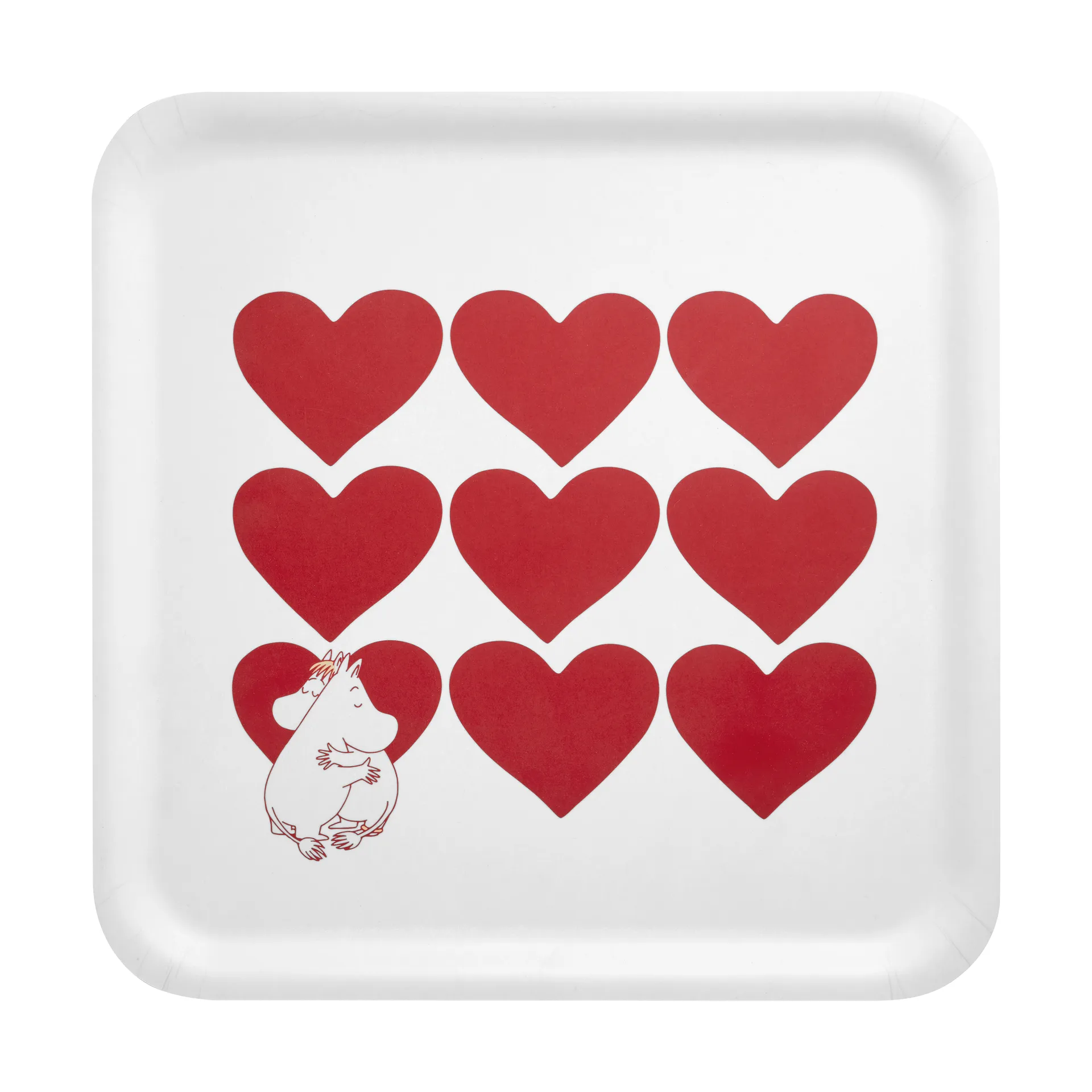 Moomin tray 33x33 cm, Heart Muurla